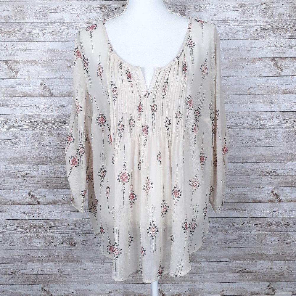 Torrid Womens Top 1X Southwest Print Sheer 60A